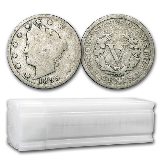1883-1912 Liberty Head V Nickel 40-Coin Roll Culls/AG 1883-1912 Liberty Head V Nickel 40-Coin Roll Culls/AG